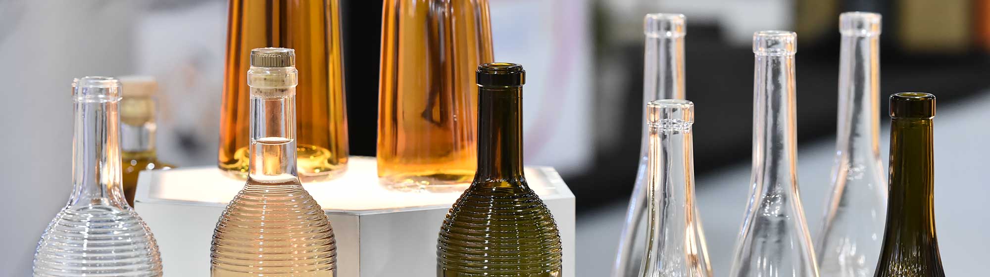 Bottles of red, white and rosé wine