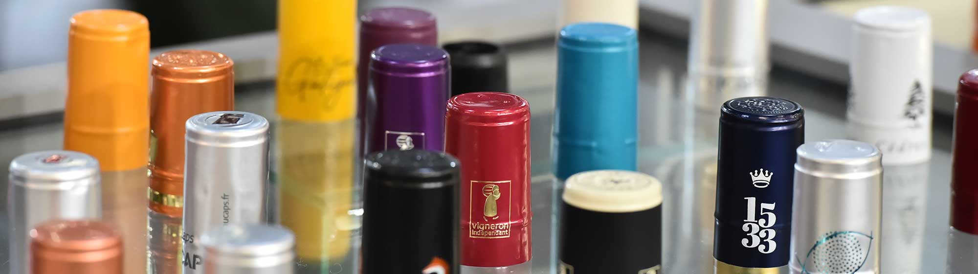 Exposition de bouchons de bouteilles de vin