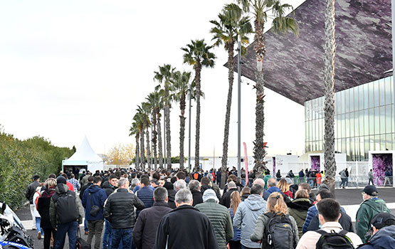 Visitors at outdoor reception